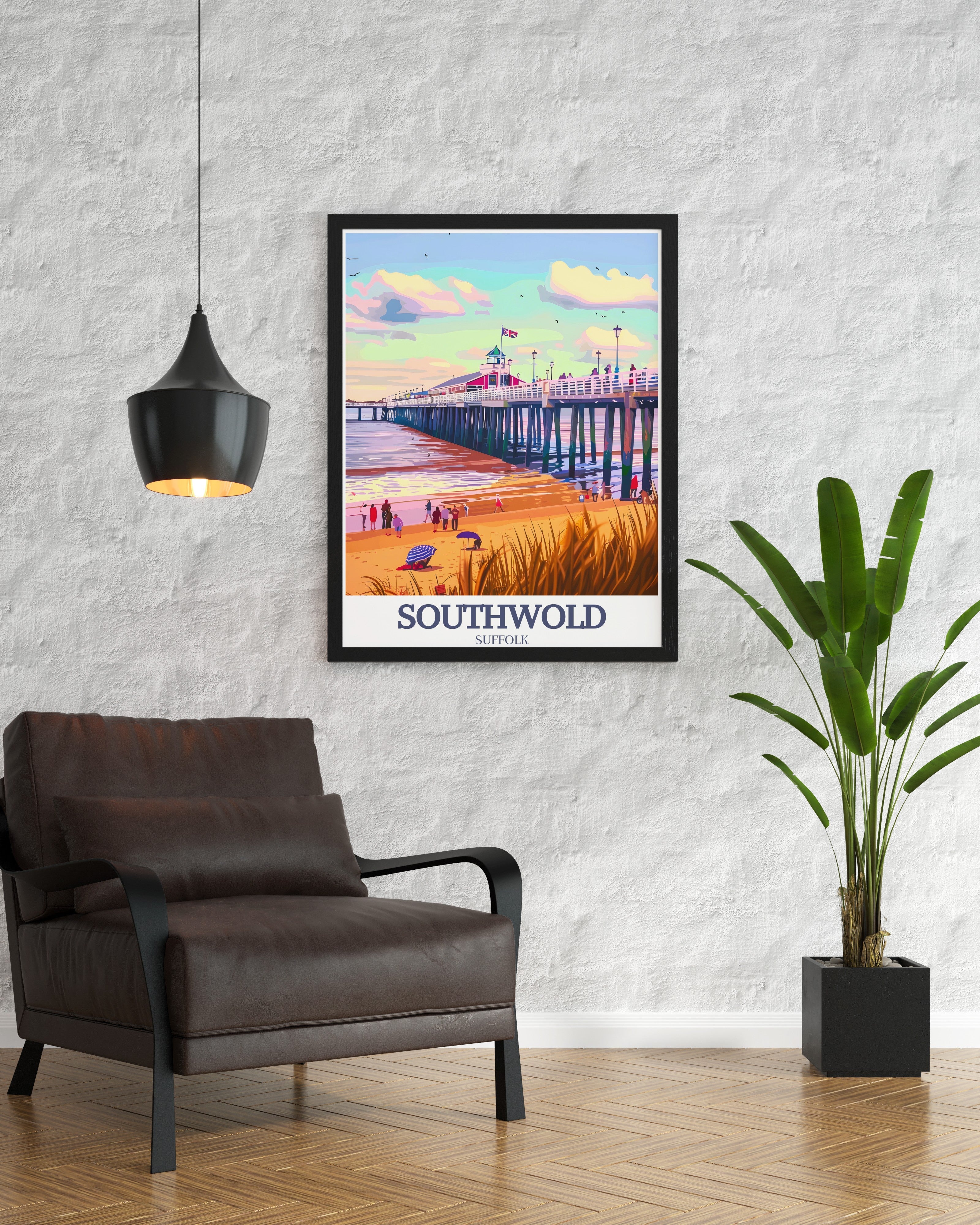 Southwold  Posters - Southwold Pier and North Sea  Art - Suffolk  Home Decor-2