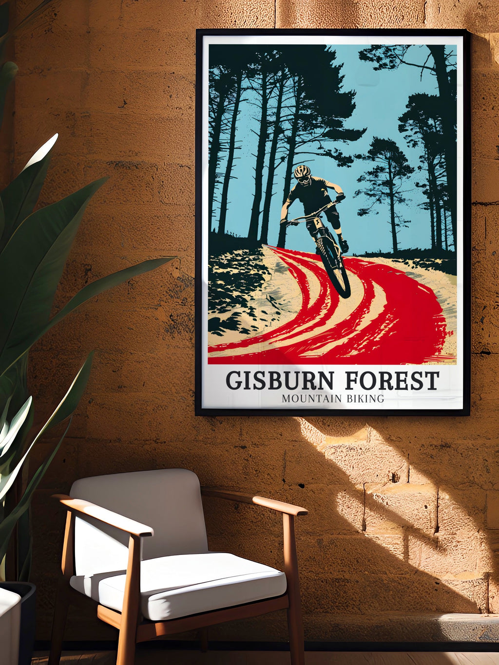 Gisburn Forest Mountain Biking Travel Print - Gisburn Forest Artwork - Hully Gully Trail Wall Art - Gisburn Forest Mountain Biking Art Poster - Gisburn Forest Mountain Biking Poster Print-2