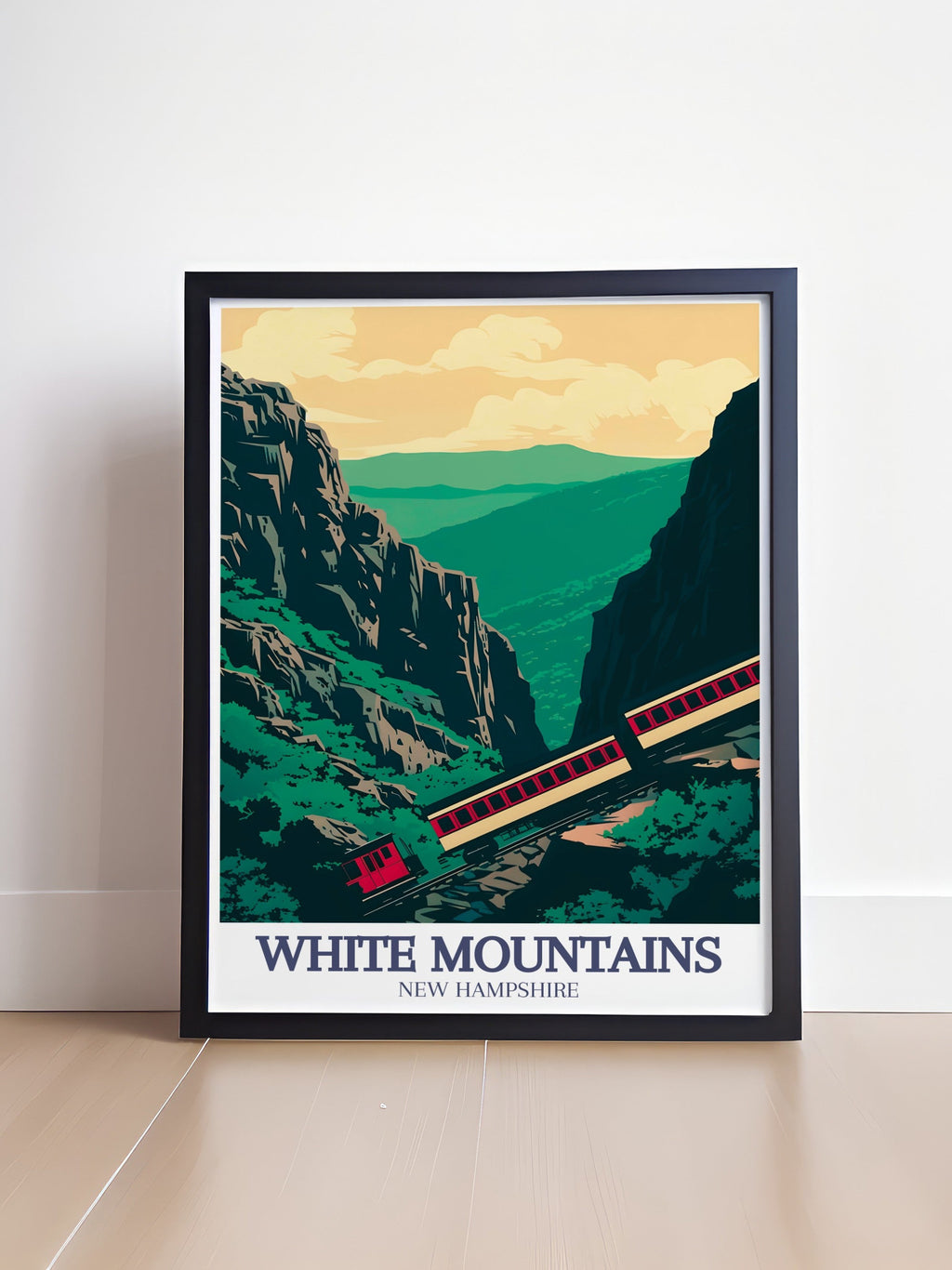 White Mountains Travel Poster - Mount Washington Canvas Print - The Basin Wall Poster - The Basin Travel Print-0
