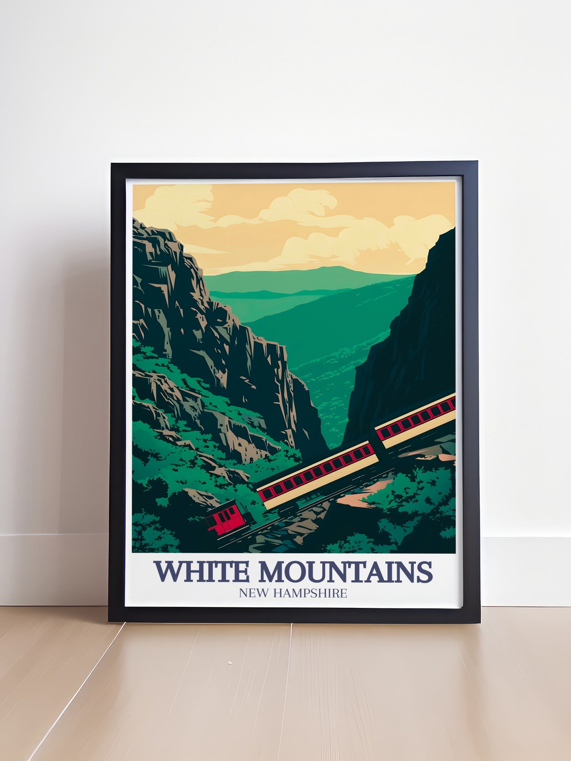 White Mountains Travel Poster - Mount Washington Canvas Print - The Basin Wall Poster - The Basin Travel Print-0