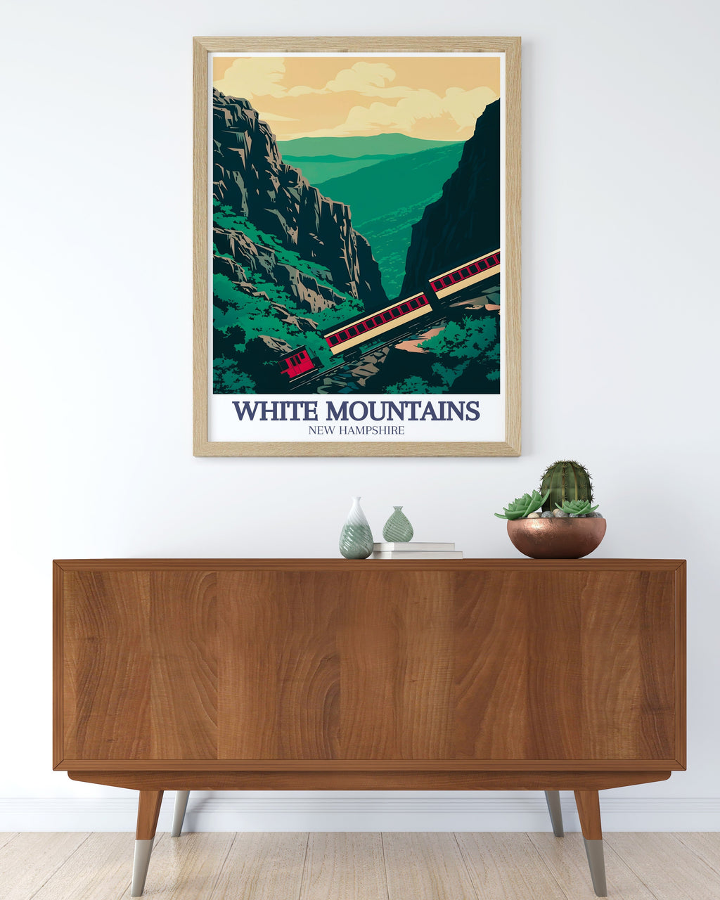 White Mountains Travel Poster - Mount Washington Canvas Print - The Basin Wall Poster - The Basin Travel Print-3