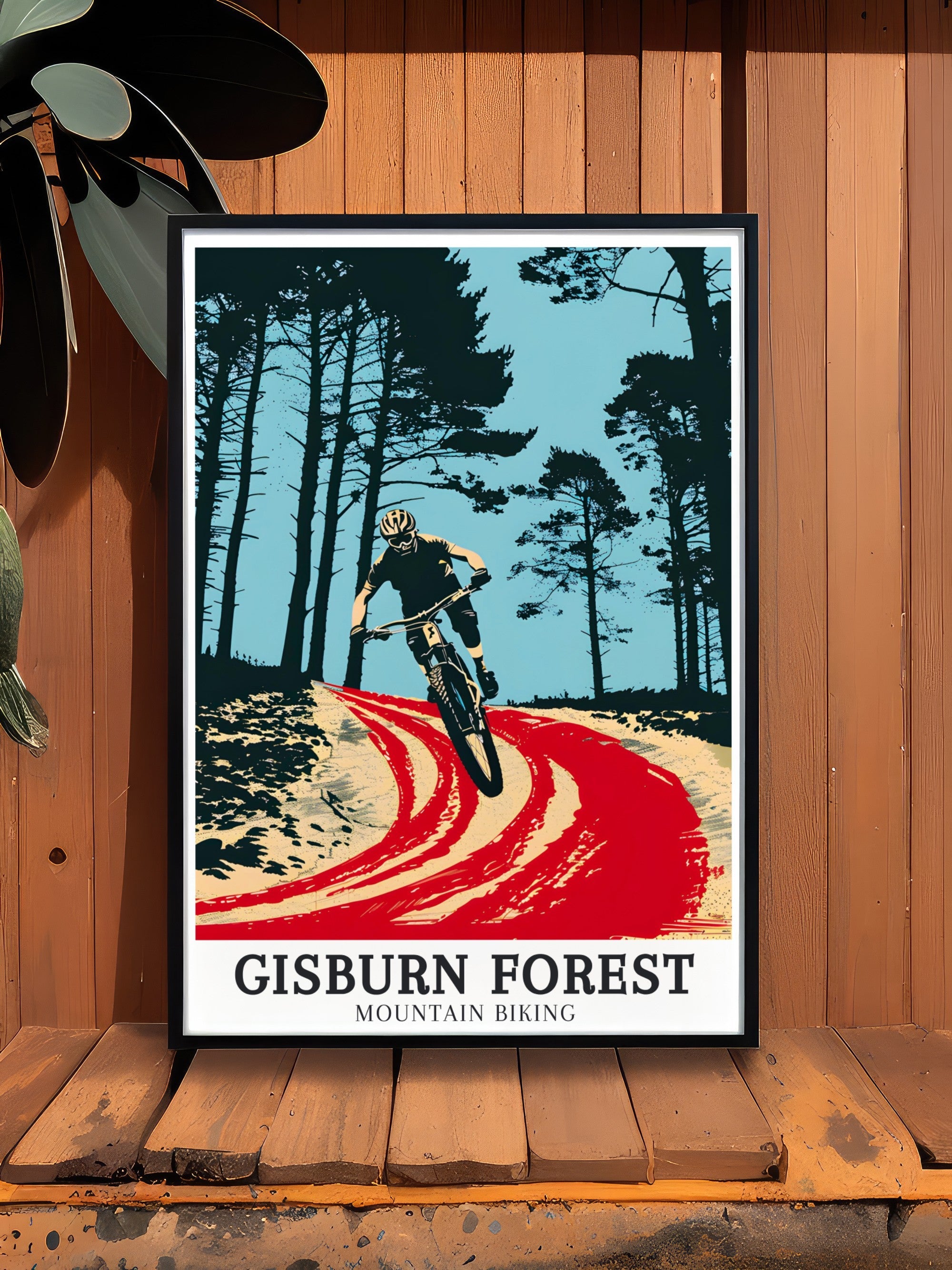 Gisburn Forest Mountain Biking Travel Print - Gisburn Forest Artwork - Hully Gully Trail Wall Art - Gisburn Forest Mountain Biking Art Poster - Gisburn Forest Mountain Biking Poster Print-3