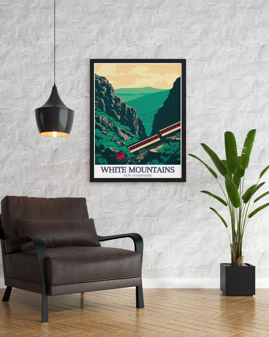 White Mountains Travel Poster - Mount Washington Canvas Print - The Basin Wall Poster - The Basin Travel Print-1