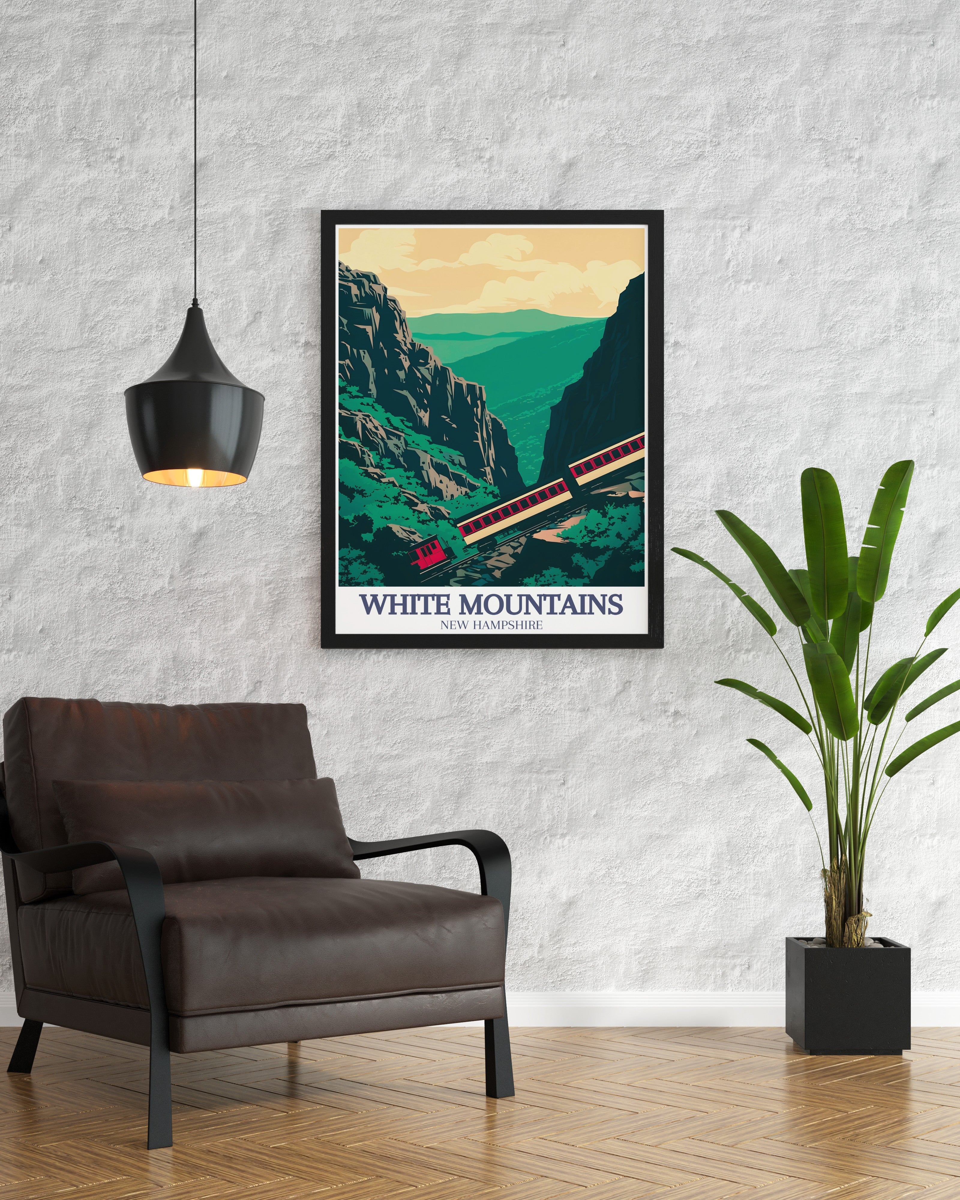 White Mountains Travel Poster - Mount Washington Canvas Print - The Basin Wall Poster - The Basin Travel Print-1