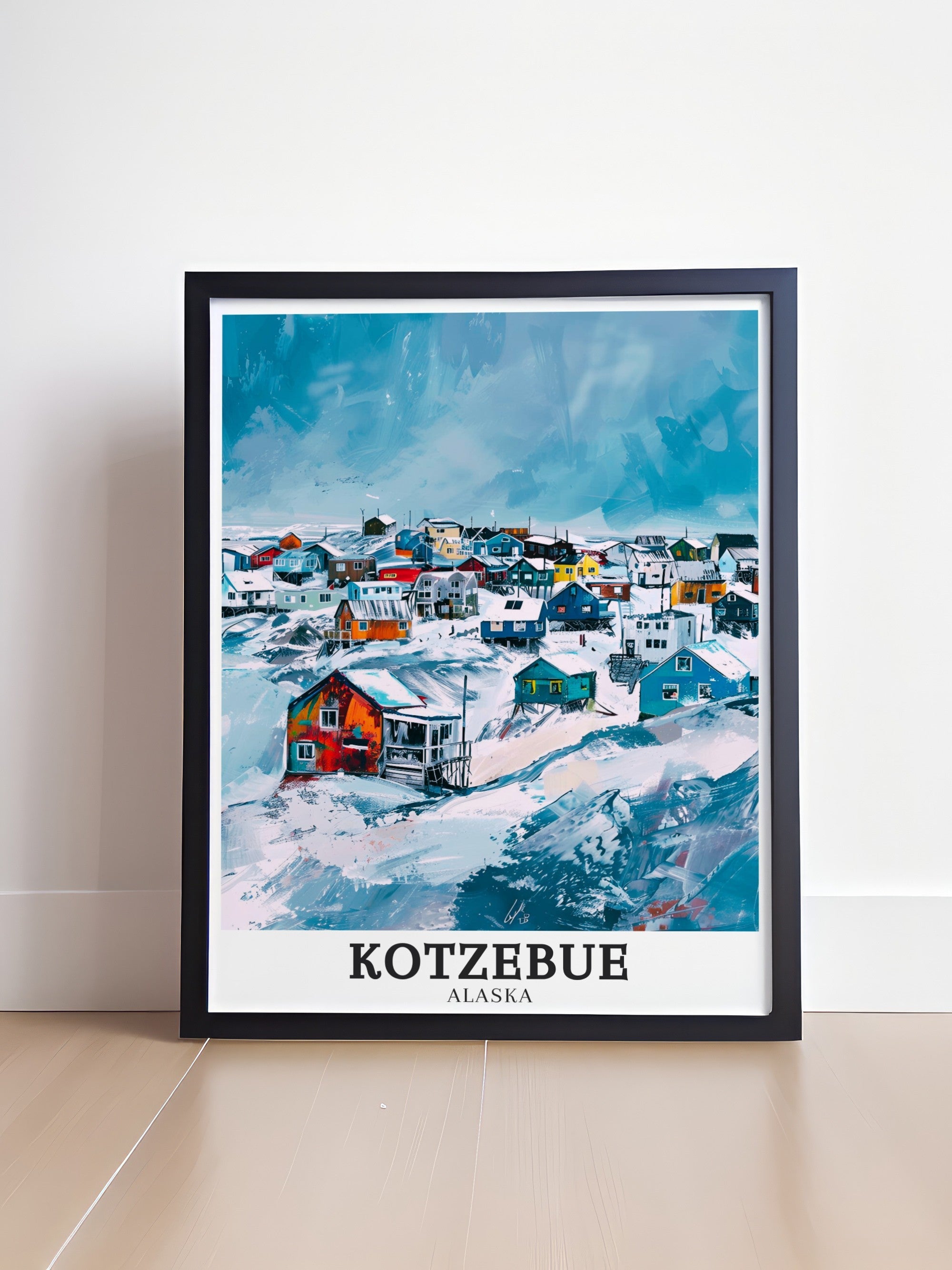 Kotzebue Travel Print - QikiqtaÄ¡ruk Wall Decor - Baldwin Peninsula Home Decor - Baldwin Peninsula Wall Print-1
