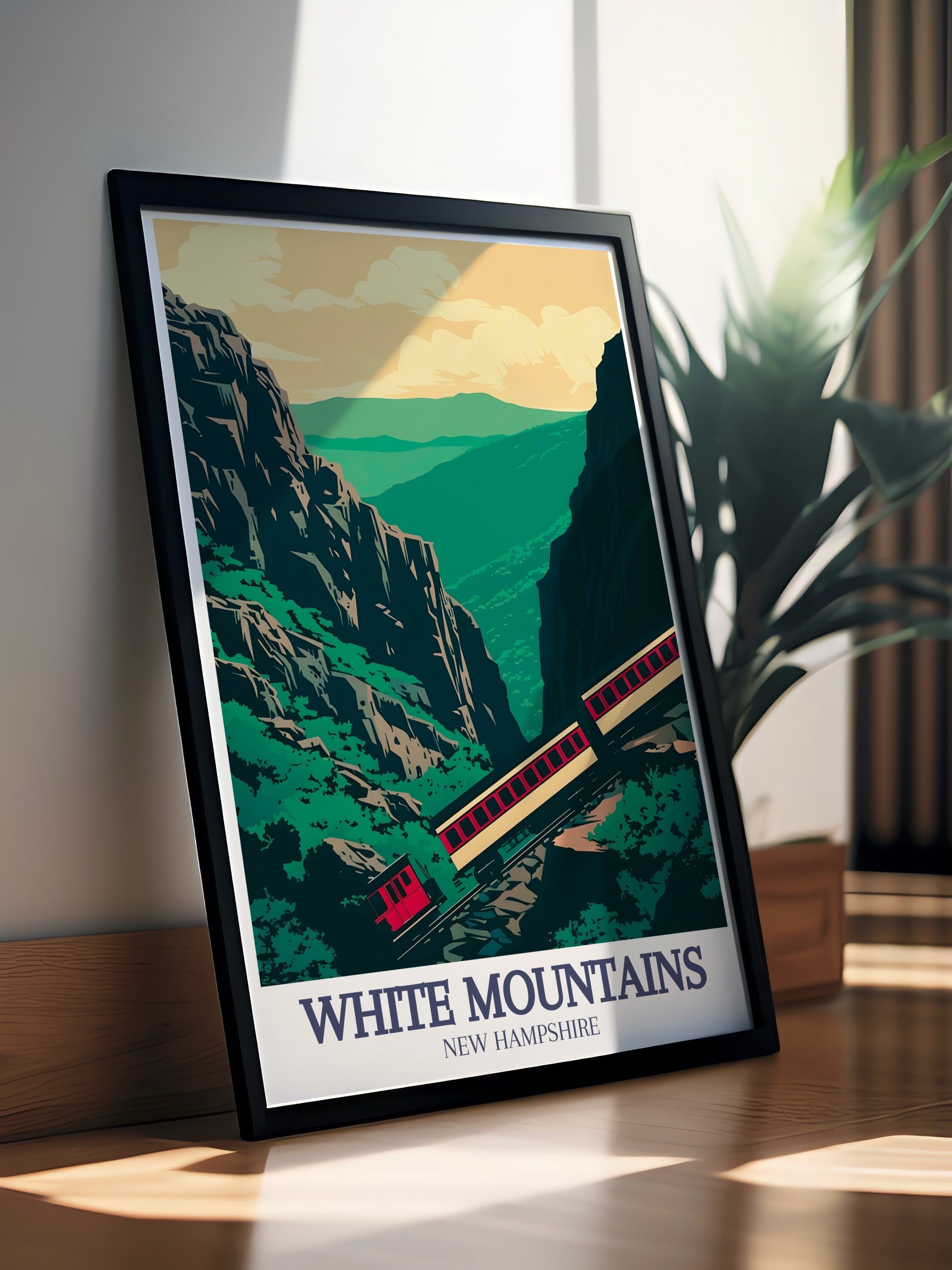 White Mountains Travel Poster - Mount Washington Canvas Print - The Basin Wall Poster - The Basin Travel Print-2