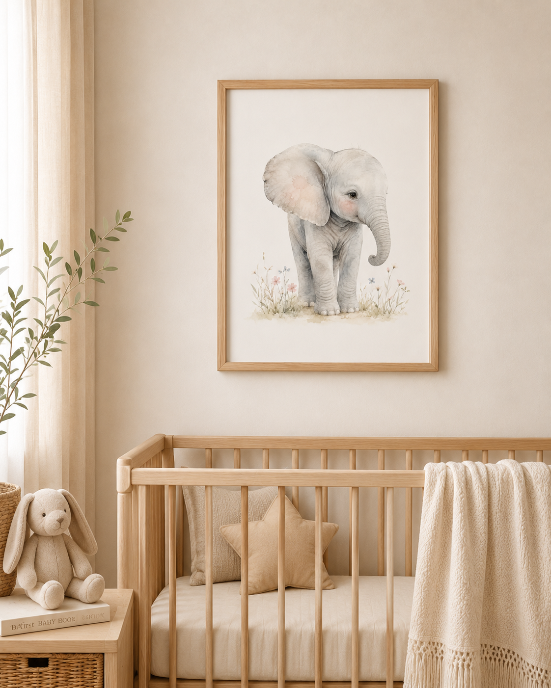Nursery Animal Wall Art Print Set | Cute Baby Room Prints (Digital)