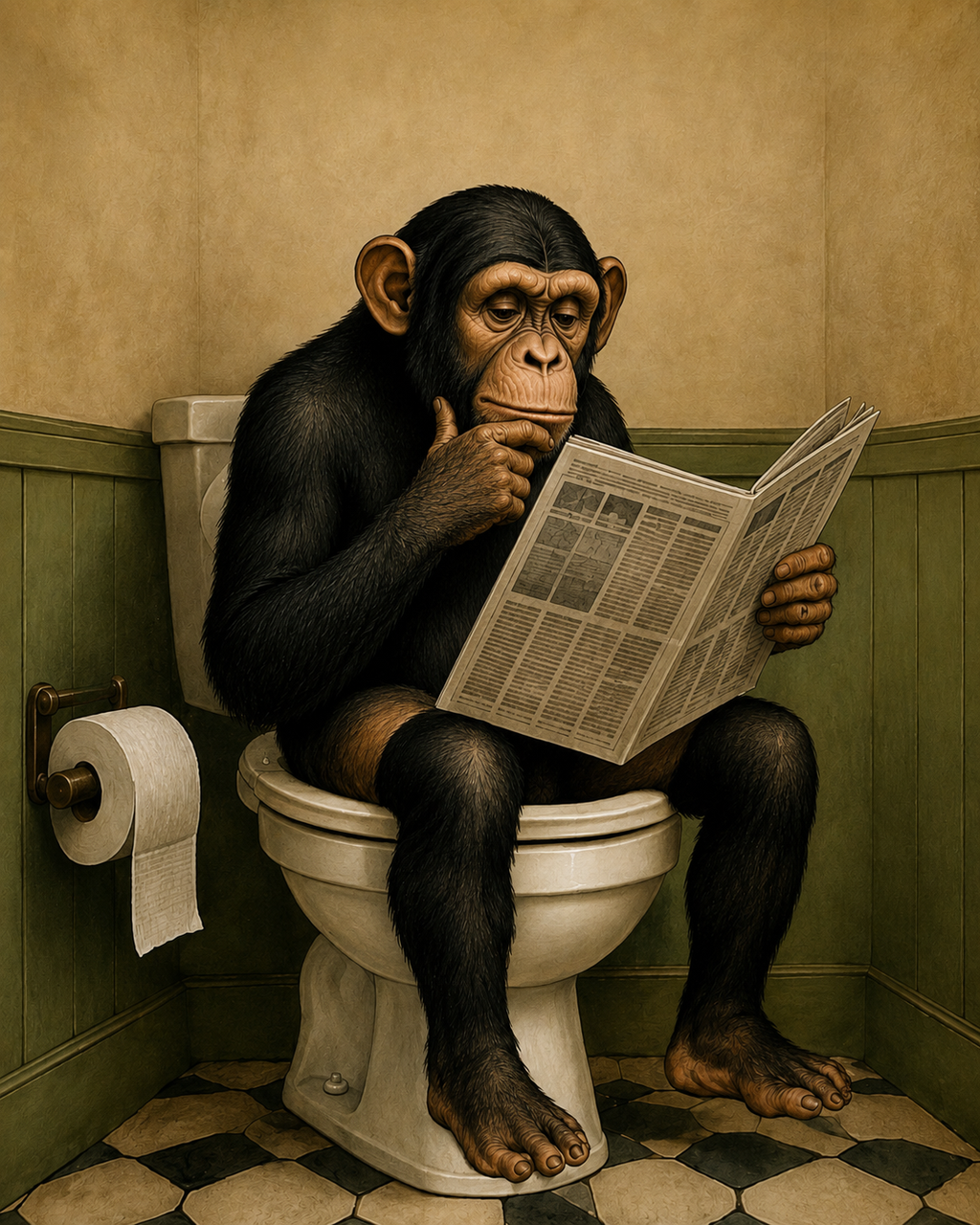 Funny Animal Toilet Print Set | Bathroom Wall Art | Quirky Animal Bathroom Decor | Farmhouse Guest Toilet Prints (Digital)