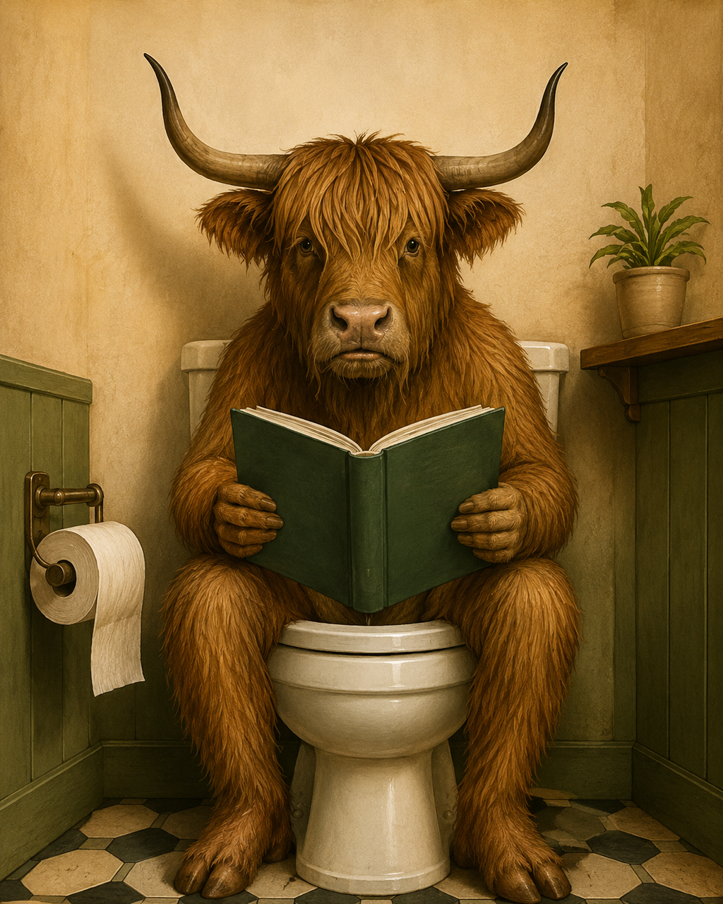 Funny Animal Toilet Print Set | Bathroom Wall Art | Quirky Animal Bathroom Decor | Farmhouse Guest Toilet Prints (Digital)