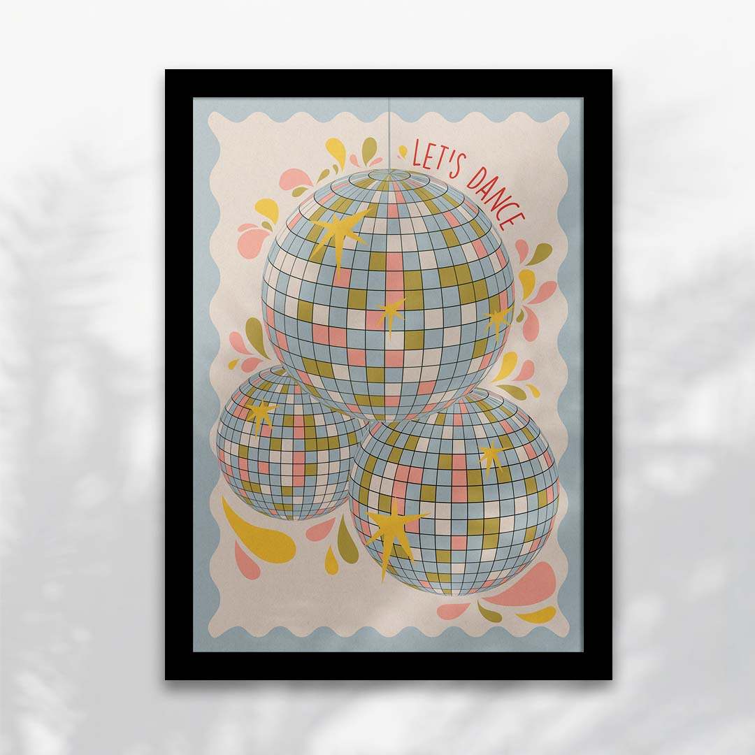 Disco Ball 'Let's Dance' Art Print-8