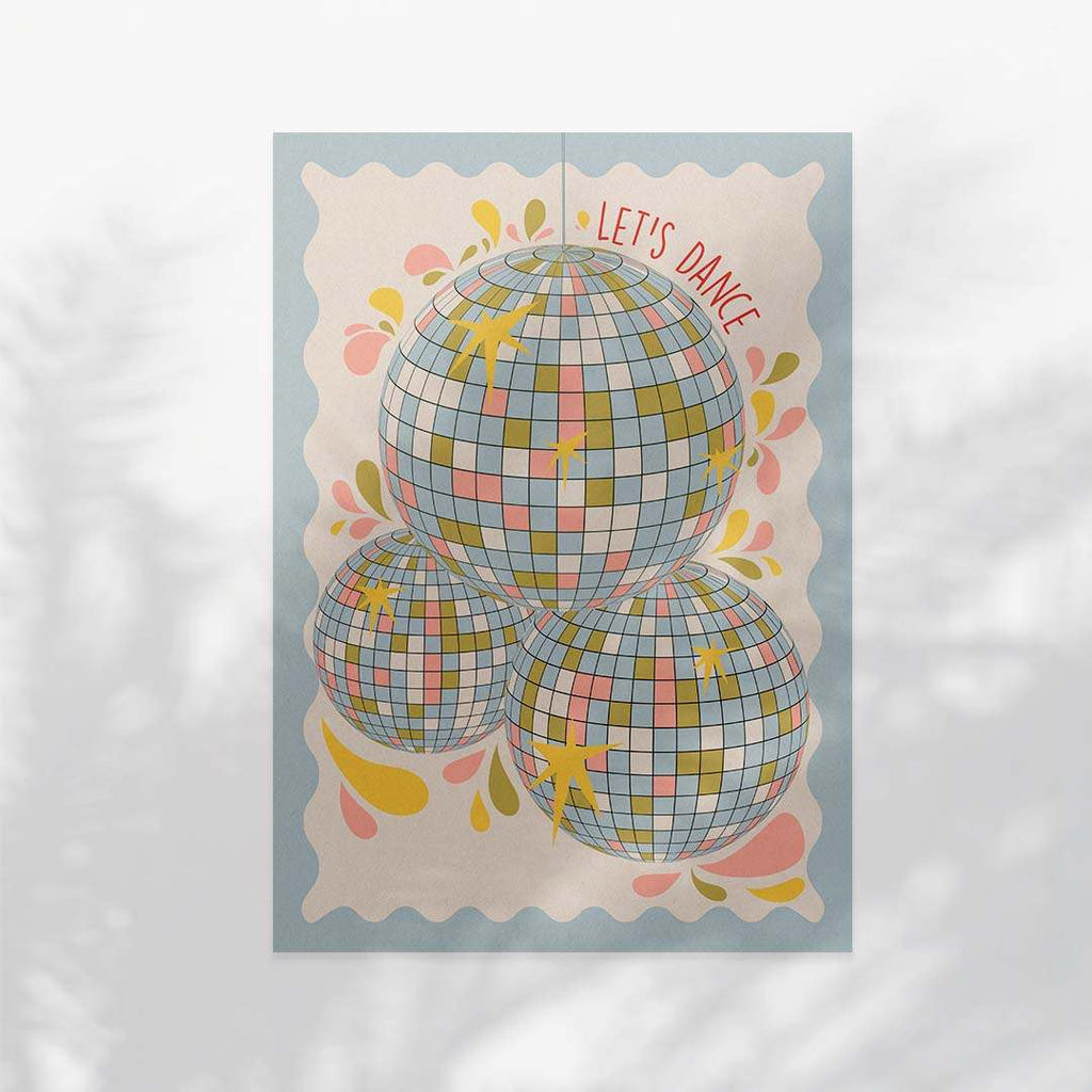 Disco Ball 'Let's Dance' Art Print-5