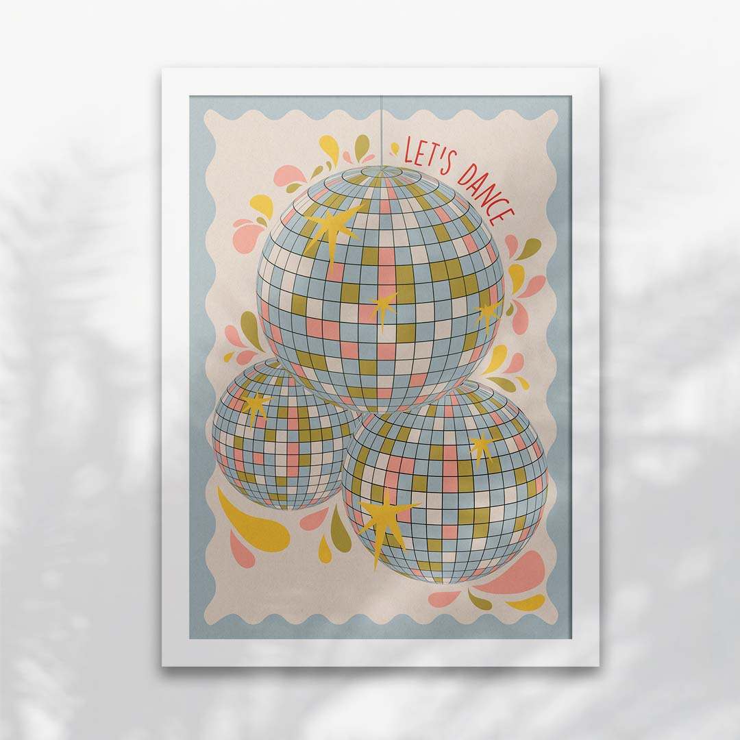 Disco Ball 'Let's Dance' Art Print-7