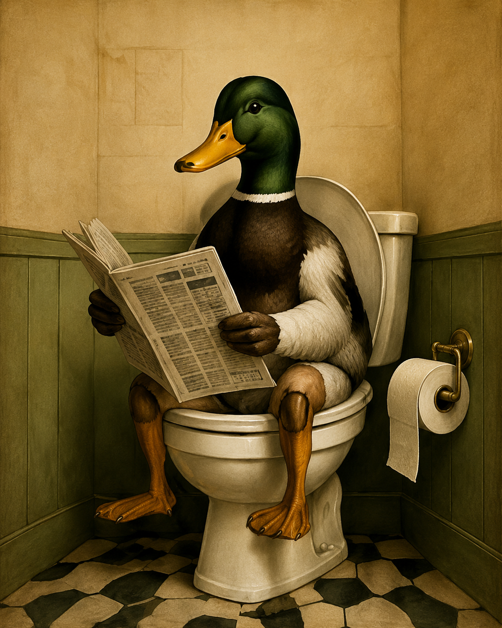 Funny Animal Toilet Print Set | Bathroom Wall Art | Quirky Animal Bathroom Decor | Farmhouse Guest Toilet Prints (Digital)