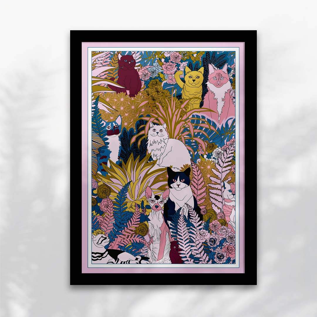 Garden Cats Art Print-6