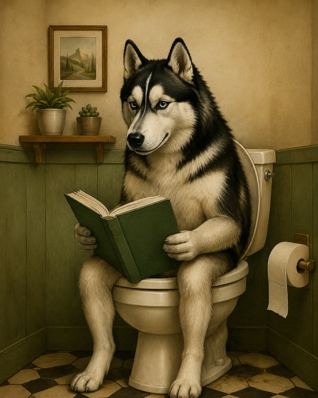 Funny Animal Toilet Print Set | Bathroom Wall Art | Quirky Animal Bathroom Decor | Farmhouse Guest Toilet Prints (Digital)