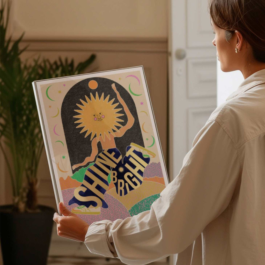 Limited Edition: Shine Bright A3 Gold Foiled Art Print