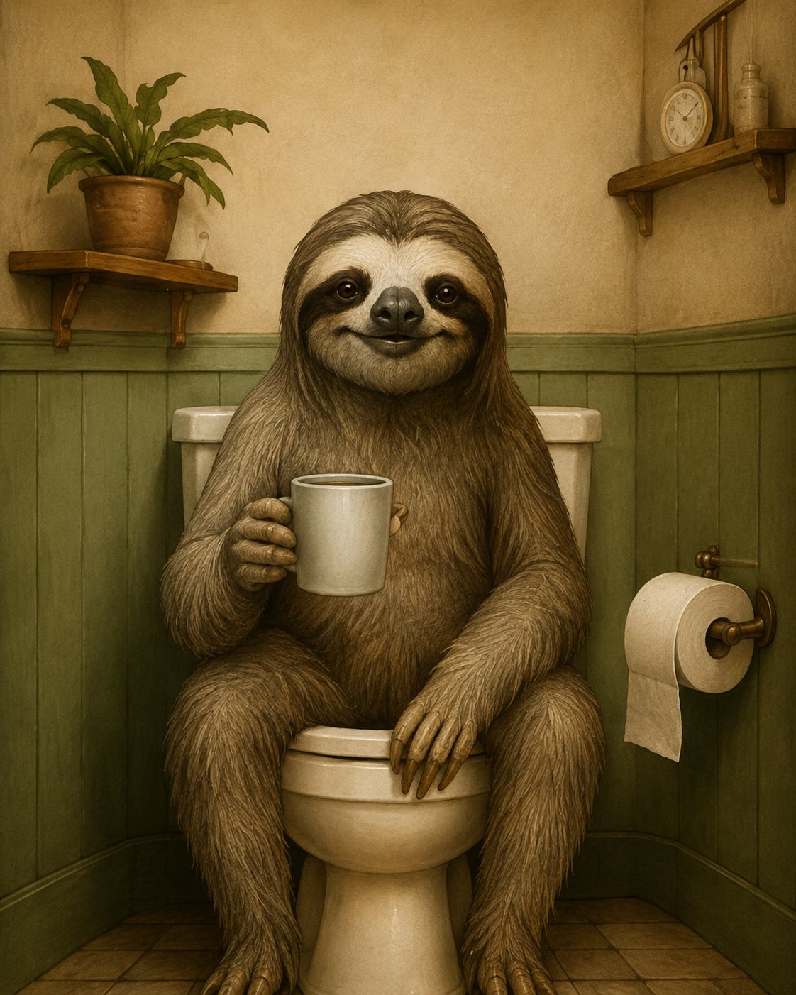 Funny Animal Toilet Print Set | Bathroom Wall Art | Quirky Animal Bathroom Decor | Farmhouse Guest Toilet Prints (Digital)