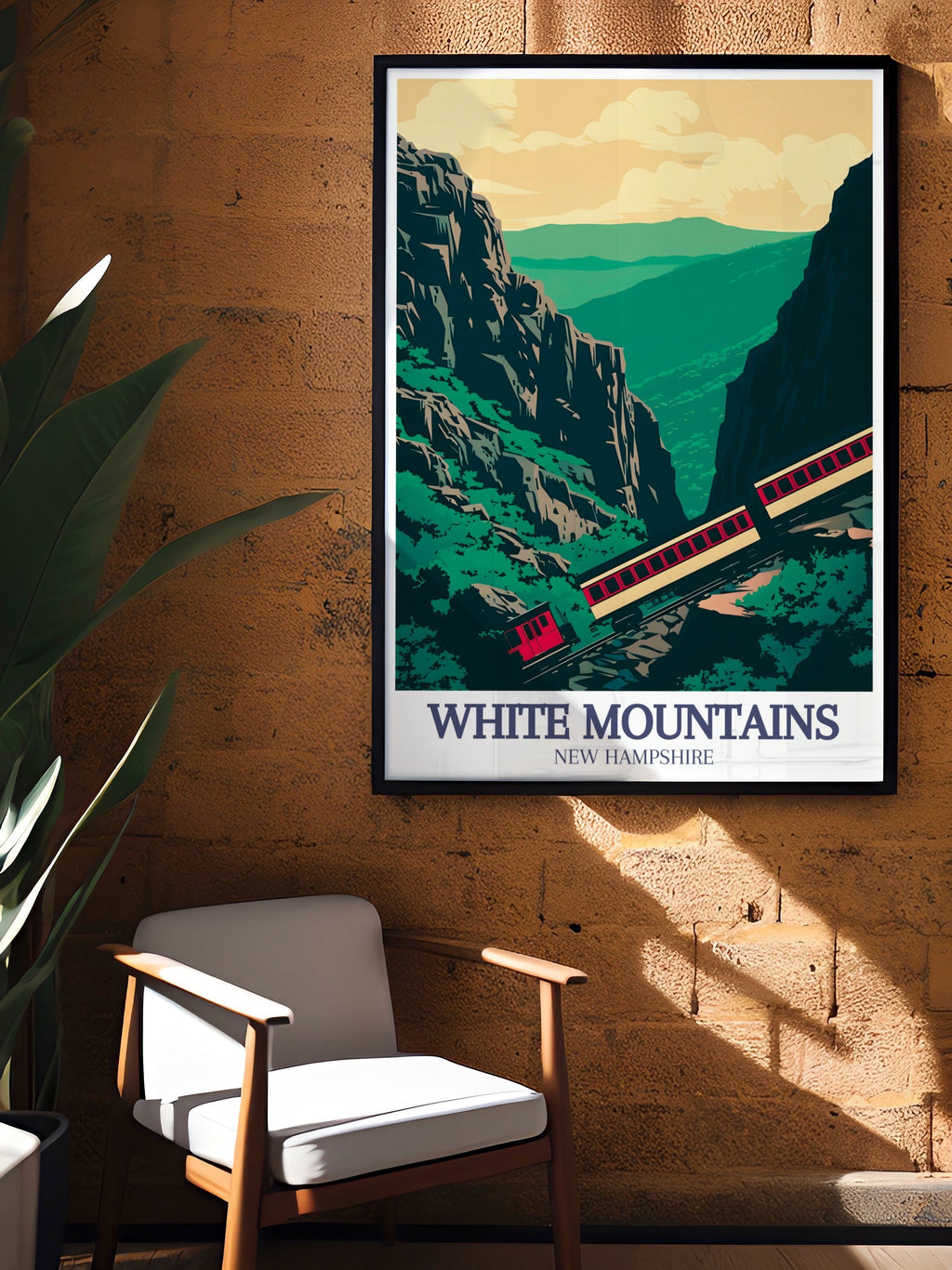 White Mountains Travel Poster - Mount Washington Canvas Print - The Basin Wall Poster - The Basin Travel Print-4