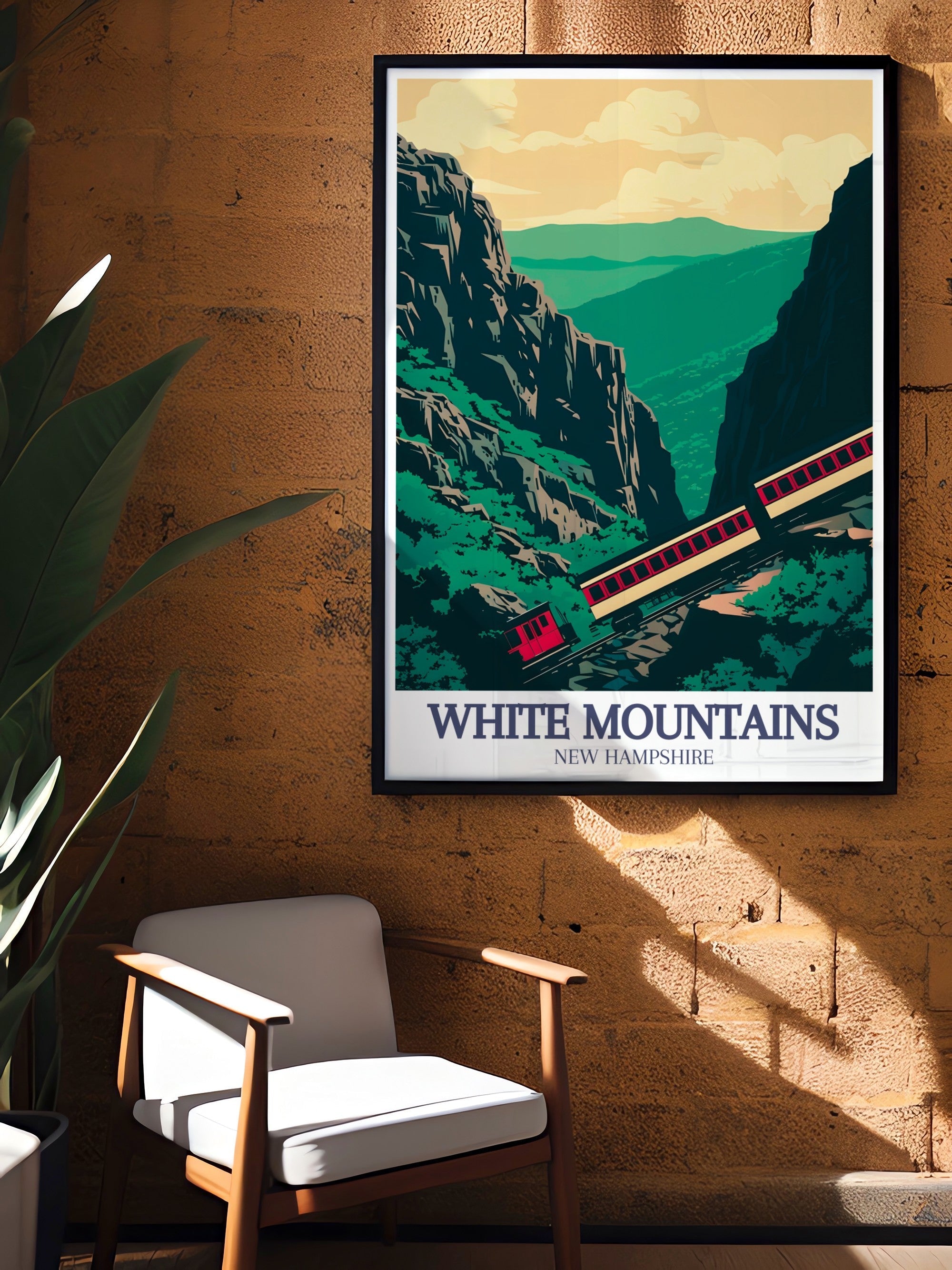 White Mountains Travel Poster - Mount Washington Canvas Print - The Basin Wall Poster - The Basin Travel Print-4
