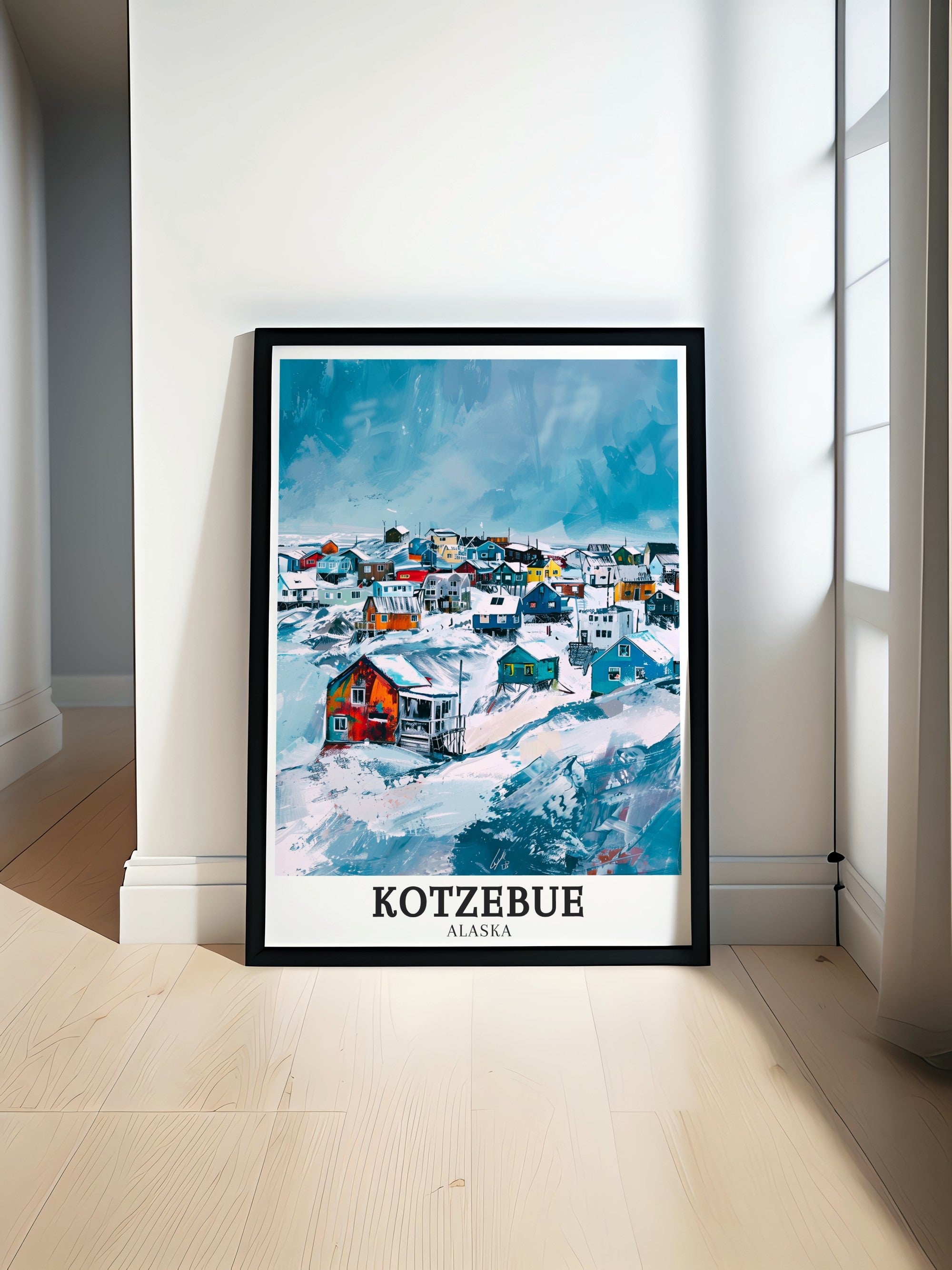 Kotzebue Travel Print - QikiqtaÄ¡ruk Wall Decor - Baldwin Peninsula Home Decor - Baldwin Peninsula Wall Print-0