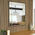 Aimi - Black & Gold Metal Rectangle Window Mirror - 95cm x 120cm-0