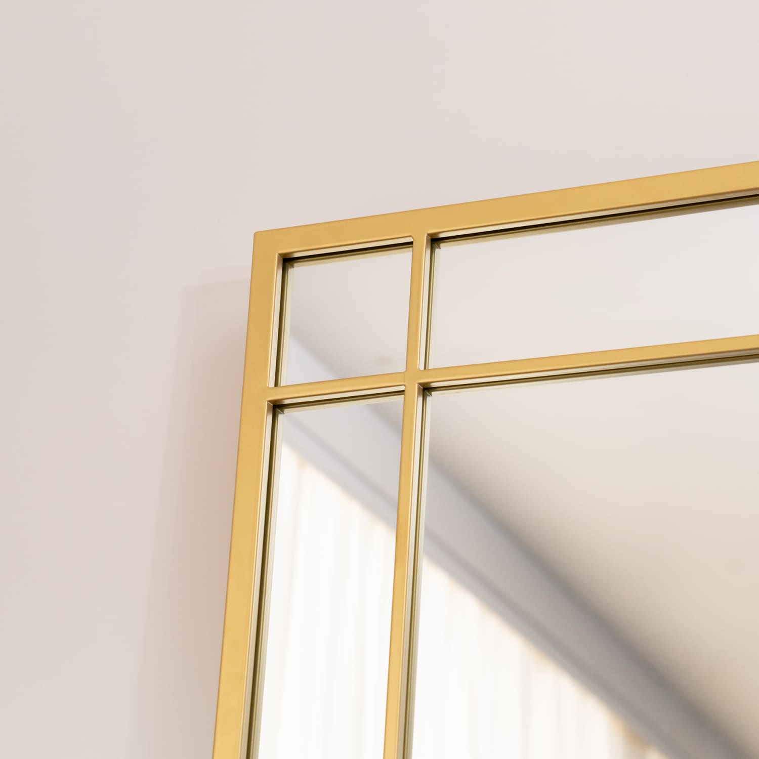 Aimi - Full Length Gold Metal Rectangle Window Mirror - 200cm x 120cm-2