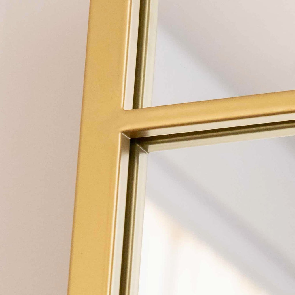 Aimi - Full Length Gold Metal Rectangle Window Mirror - 200cm x 120cm-4