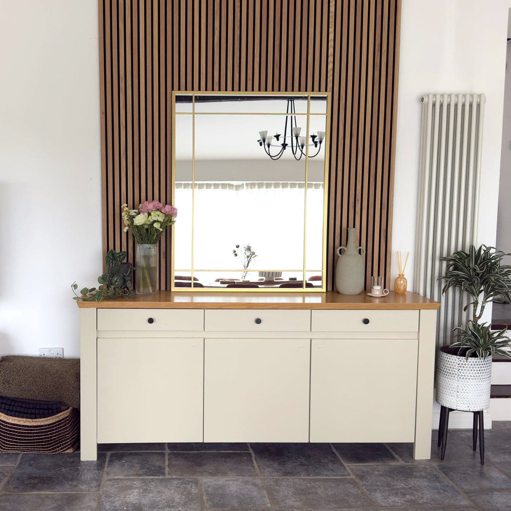 Aimi - Gold Metal Rectangle Window Mirror - 95cm x 120cm.-3