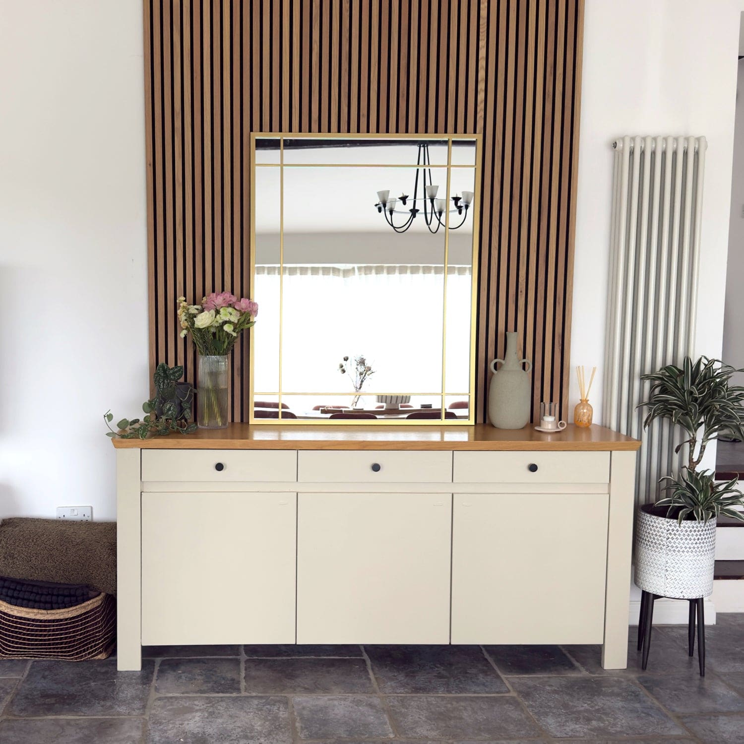 Aimi - Gold Metal Rectangle Window Mirror - 95cm x 120cm.-3
