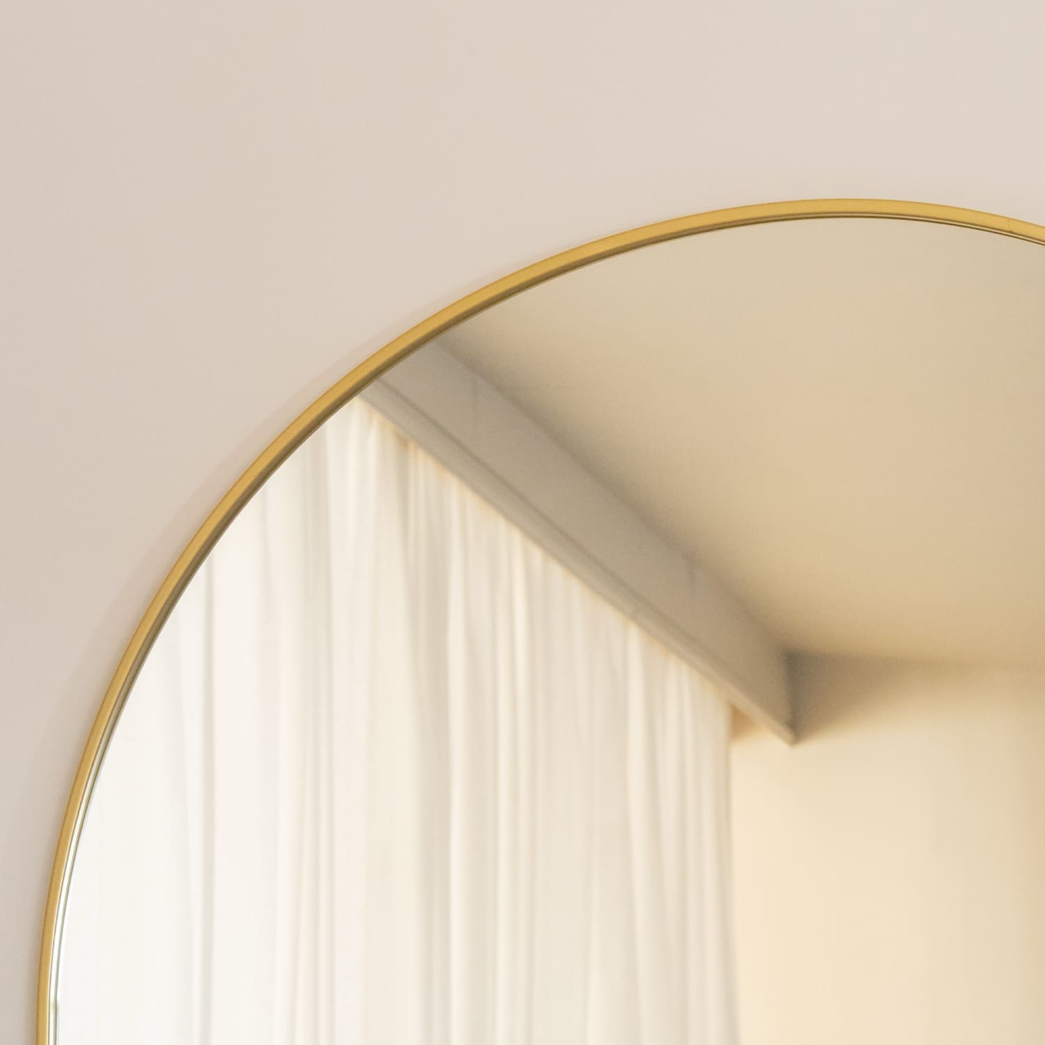 Akiko - Full Length Gold Metal Arched Mirror - 160cm x 60cm-3