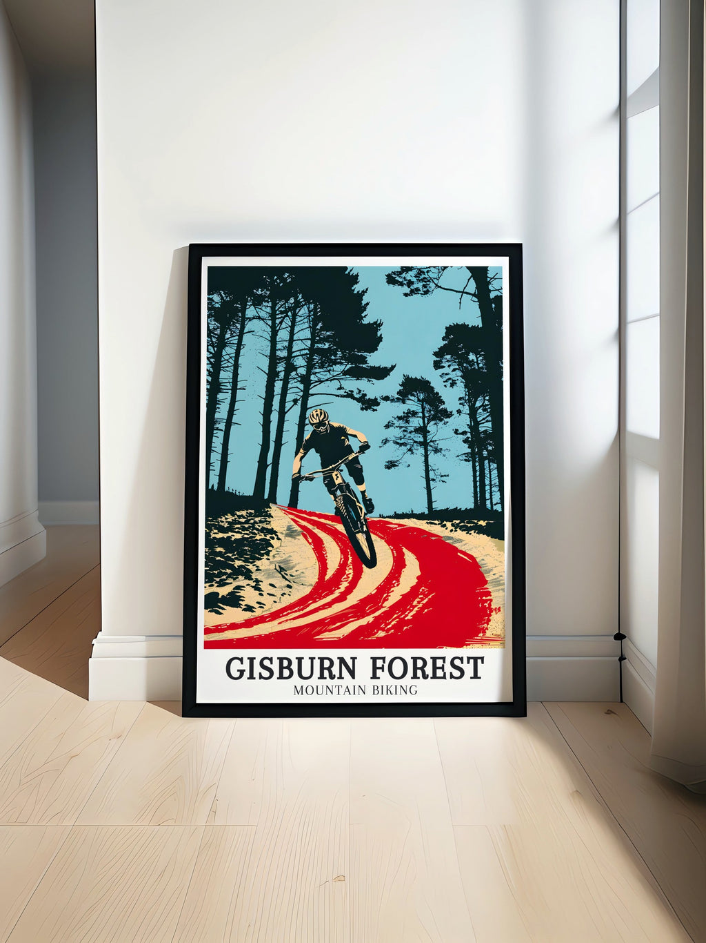 Gisburn Forest Mountain Biking Travel Print - Gisburn Forest Artwork - Hully Gully Trail Wall Art - Gisburn Forest Mountain Biking Art Poster - Gisburn Forest Mountain Biking Poster Print-0