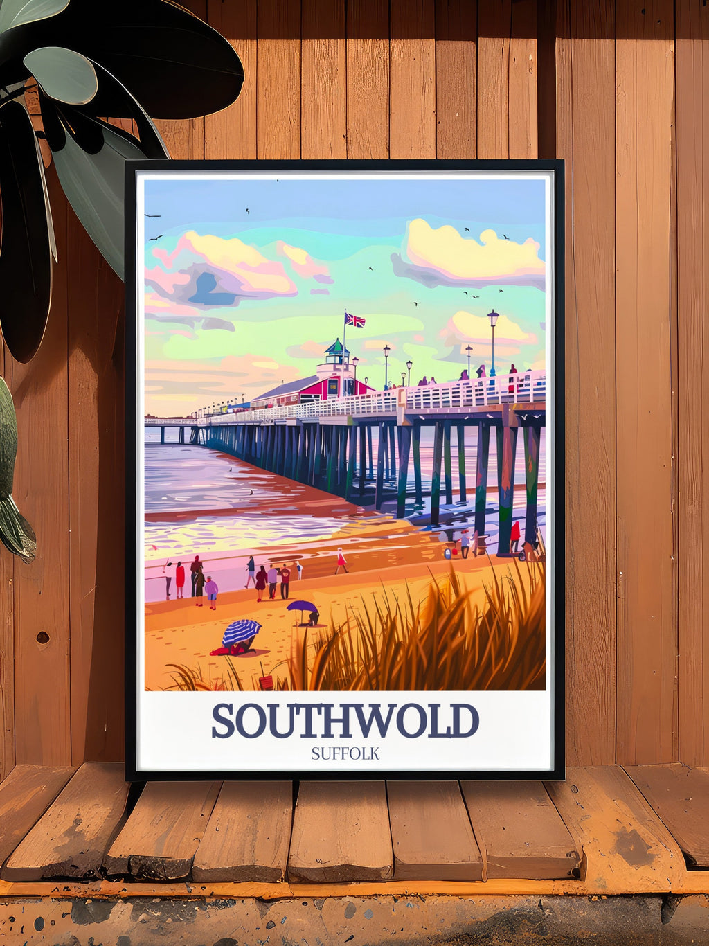 Southwold  Posters - Southwold Pier and North Sea  Art - Suffolk  Home Decor-1