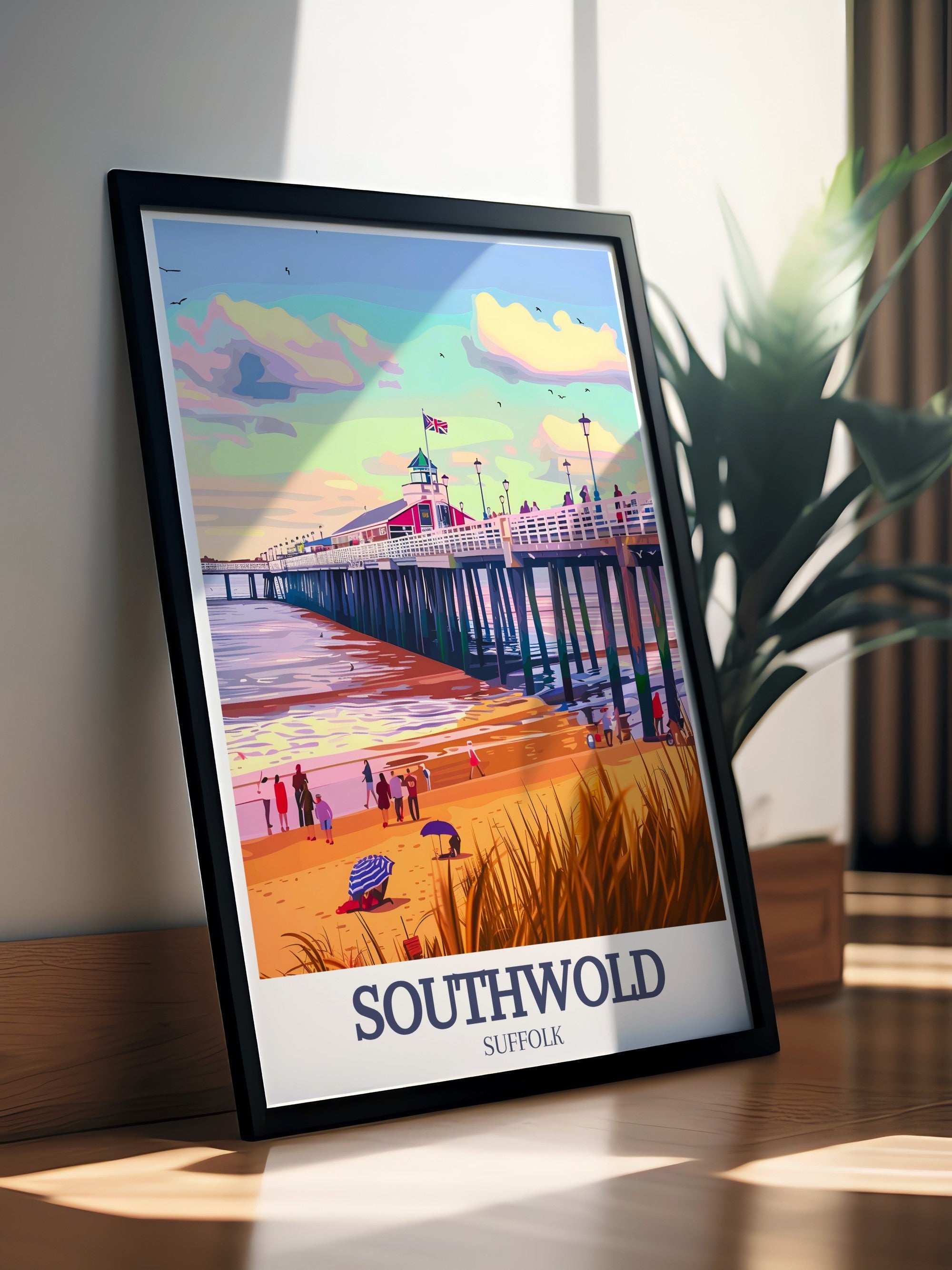 Southwold  Posters - Southwold Pier and North Sea  Art - Suffolk  Home Decor-3