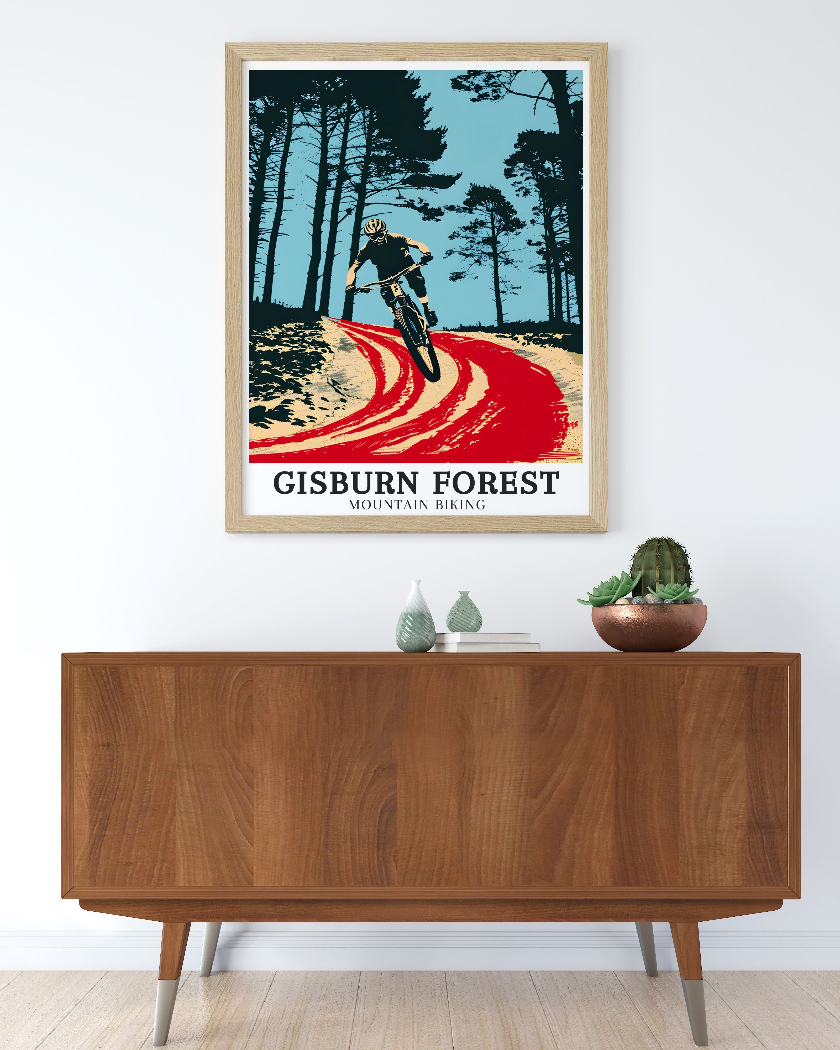Gisburn Forest Mountain Biking Travel Print - Gisburn Forest Artwork - Hully Gully Trail Wall Art - Gisburn Forest Mountain Biking Art Poster - Gisburn Forest Mountain Biking Poster Print-4