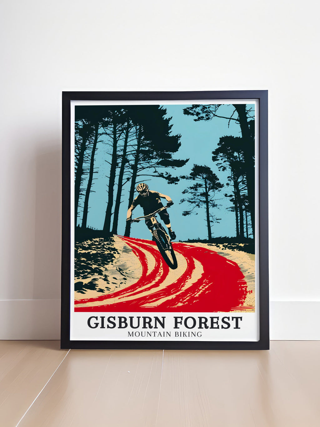 Gisburn Forest Mountain Biking Travel Print - Gisburn Forest Artwork - Hully Gully Trail Wall Art - Gisburn Forest Mountain Biking Art Poster - Gisburn Forest Mountain Biking Poster Print-1