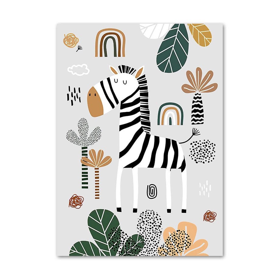Poster Kinderzimmer Tiere Dschungel Wald · Name Personalisiert · Kinderzimmer Bilder · Wand Deko · Kunst Druck · Deko Print · ohne Rahmen-6
