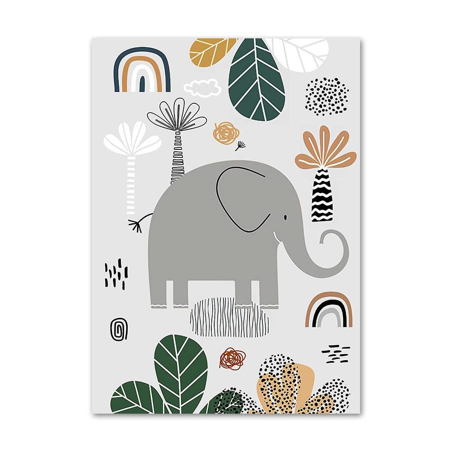Poster Kinderzimmer Tiere Dschungel Wald · Name Personalisiert · Kinderzimmer Bilder · Wand Deko · Kunst Druck · Deko Print · ohne Rahmen-4