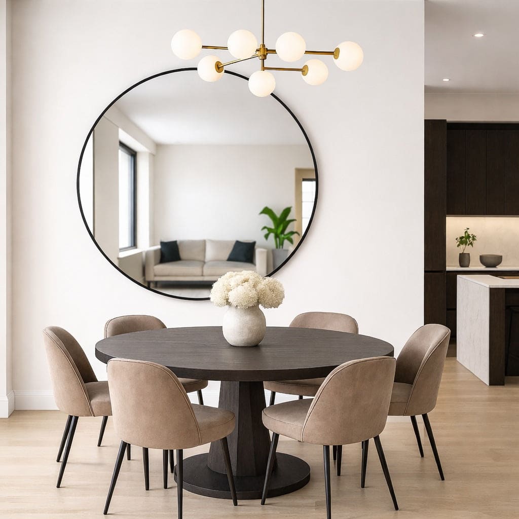 Rei - Extra Large Round Black Metal Circle Mirror - 120cm x 120cm-2