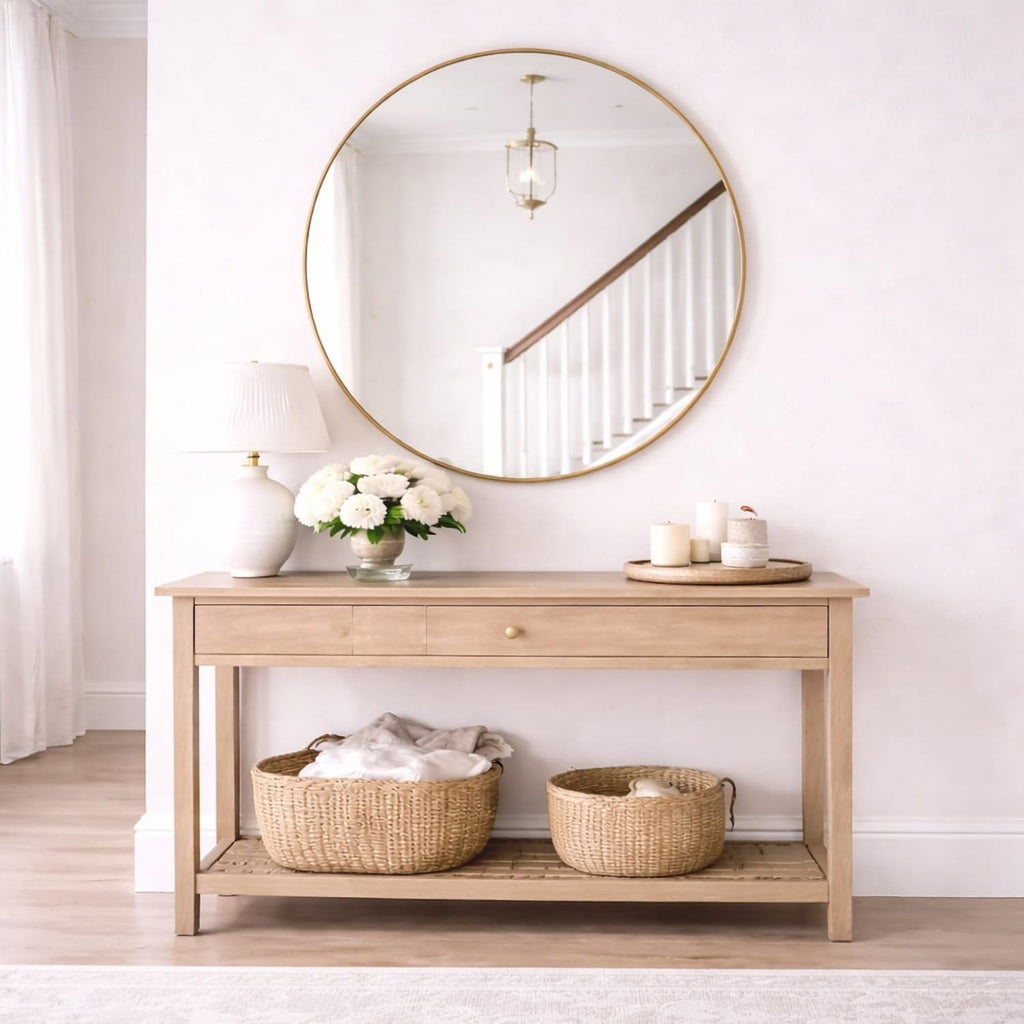 Rei - Extra Large Round Gold Metal Circle Mirror - 120cm x 120cm-3