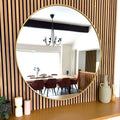 Rei - Extra Large Round Gold Metal Circle Mirror - 120cm x 120cm-0