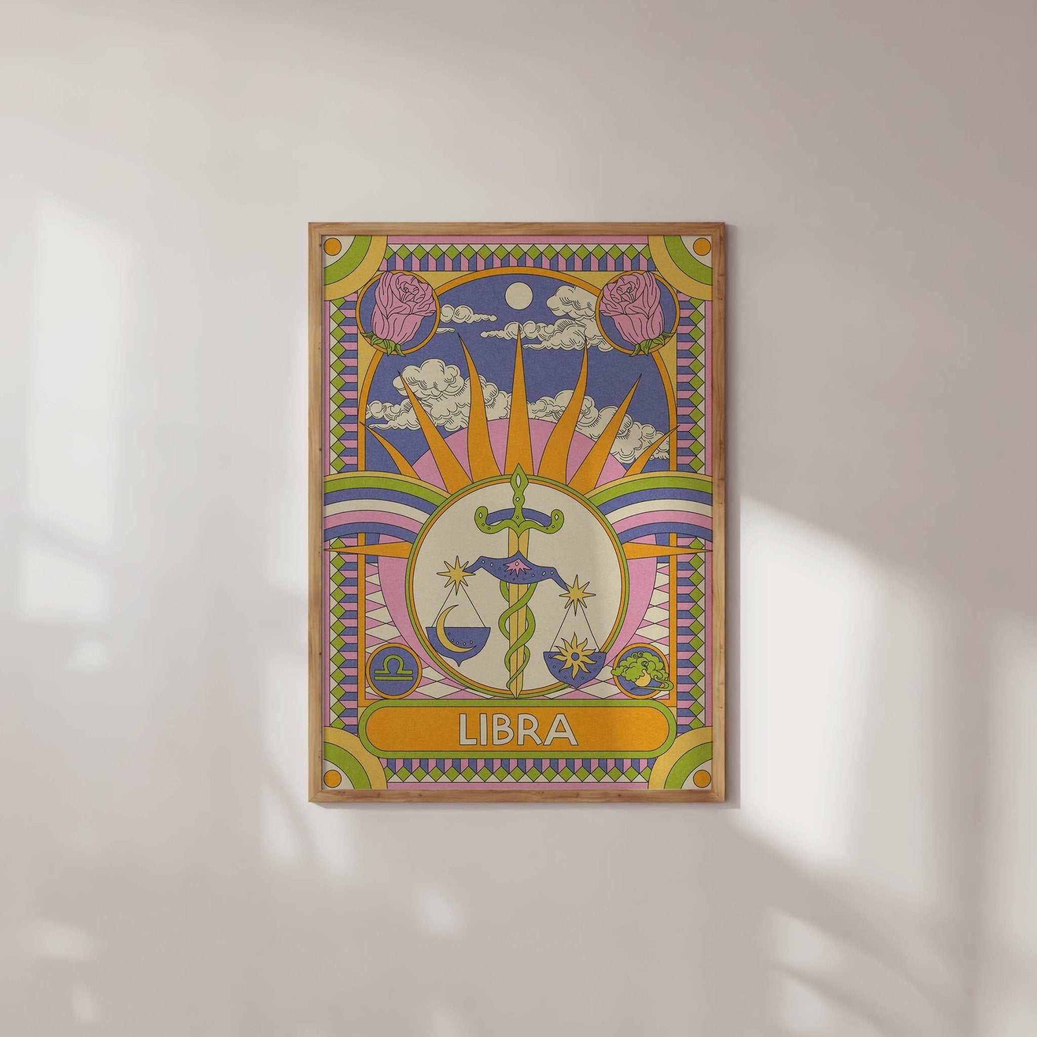 Star Sign Zodiac Celestial Art Print - All 12 Signs Available