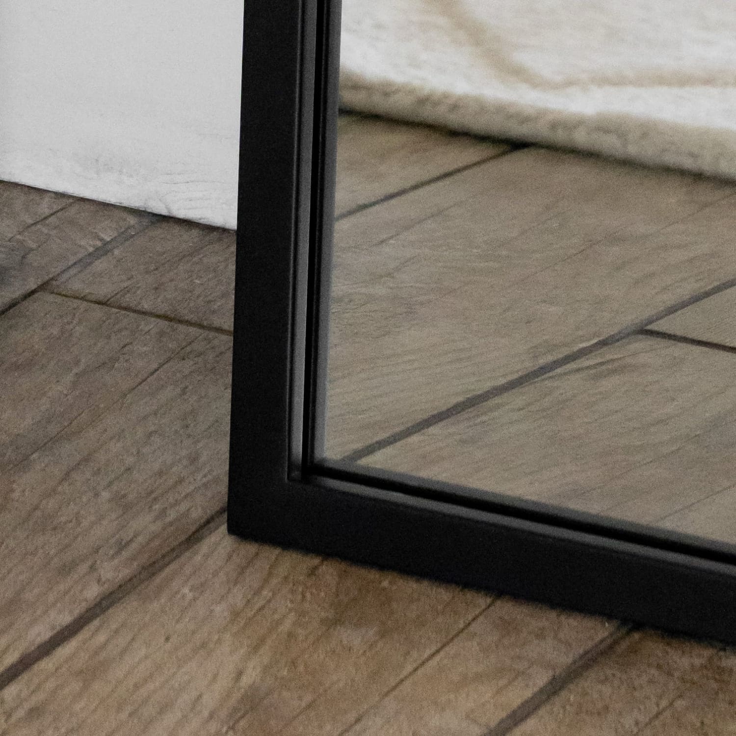 Takara - Black Metal Rectangle Mirror - 120cm x 95cm-3
