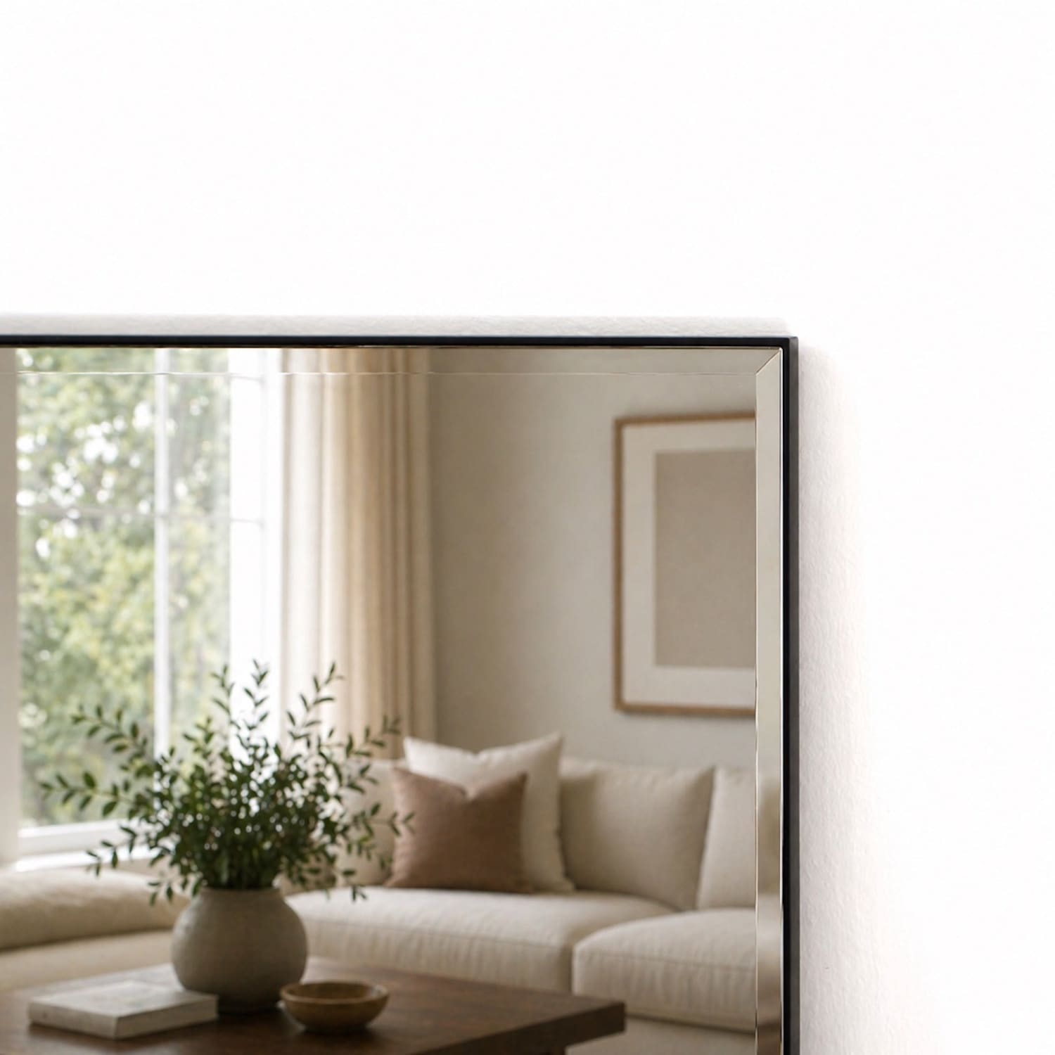 Takara - Full Length Frameless Metal Rectangle Mirror - 200cm x 120cm-2