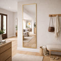 Takara - Full Length Gold Metal Rectangle Mirror - 180cm x 60cm-0