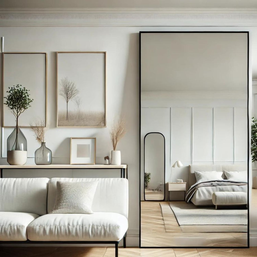 Takara - Full Length Black Metal Rectangle Mirror - 180cm x 90cm-4