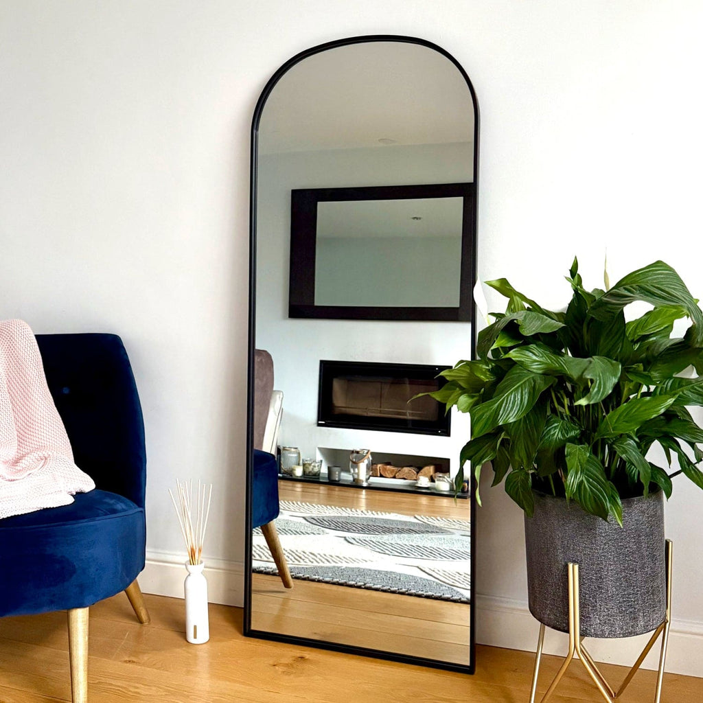 Yoko - Black Metal Gentle Arch Mirror - 150cm x 60cm-4