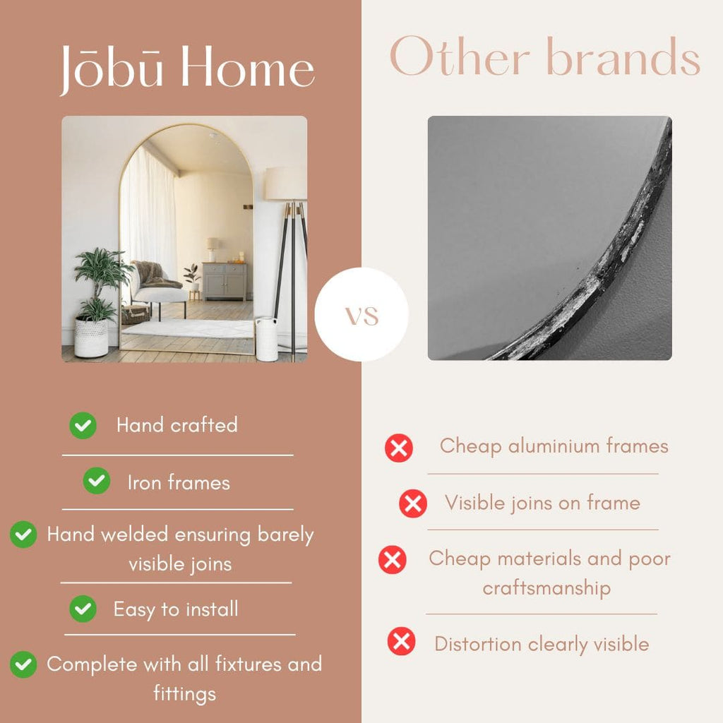 Yoko - Black Metal Gentle Arch Mirror - 95cm x 120cm-2